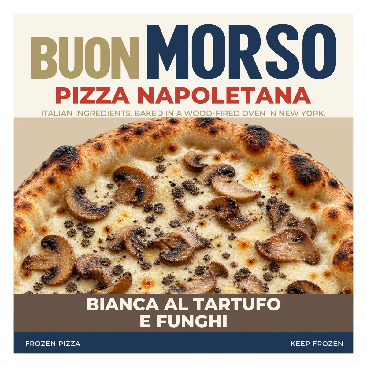 Bianca al Tartufo e Funghi Regular packaging illustration