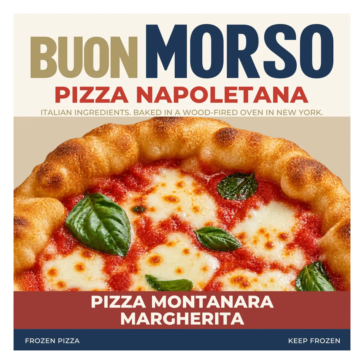 Pizza Montanara Margherita Regular packaging illustration