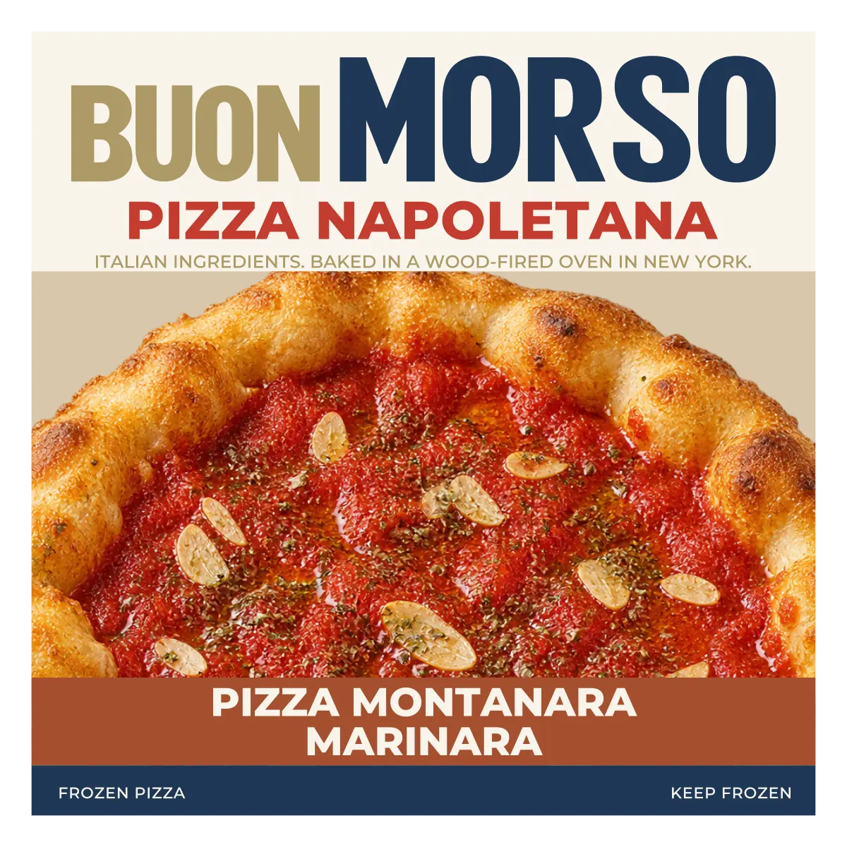 Pizza Montanara Marinara Regular packaging illustration